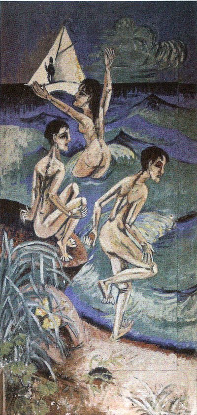 Bathing Scenes on Fehmarn by Ernst Ludwig Kirchner